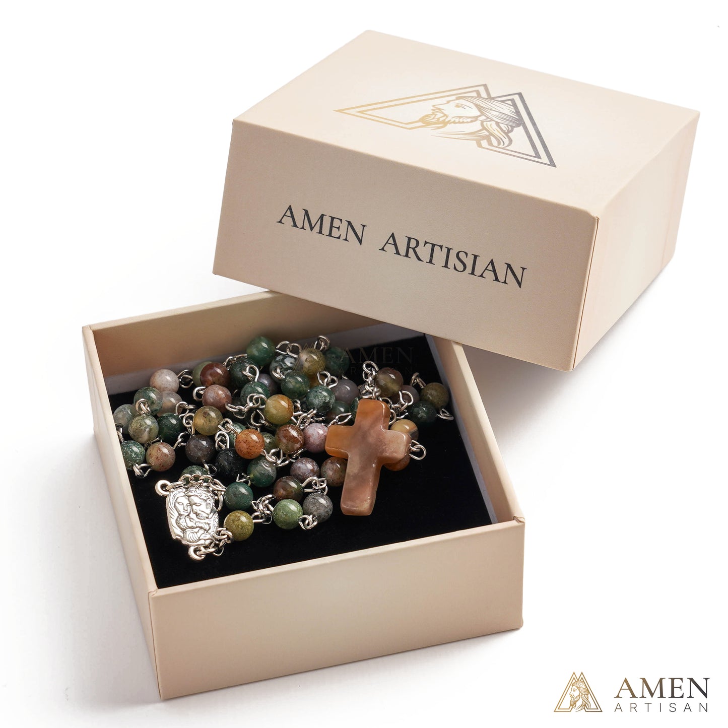 【Deal Today】Indian Agate Rosary