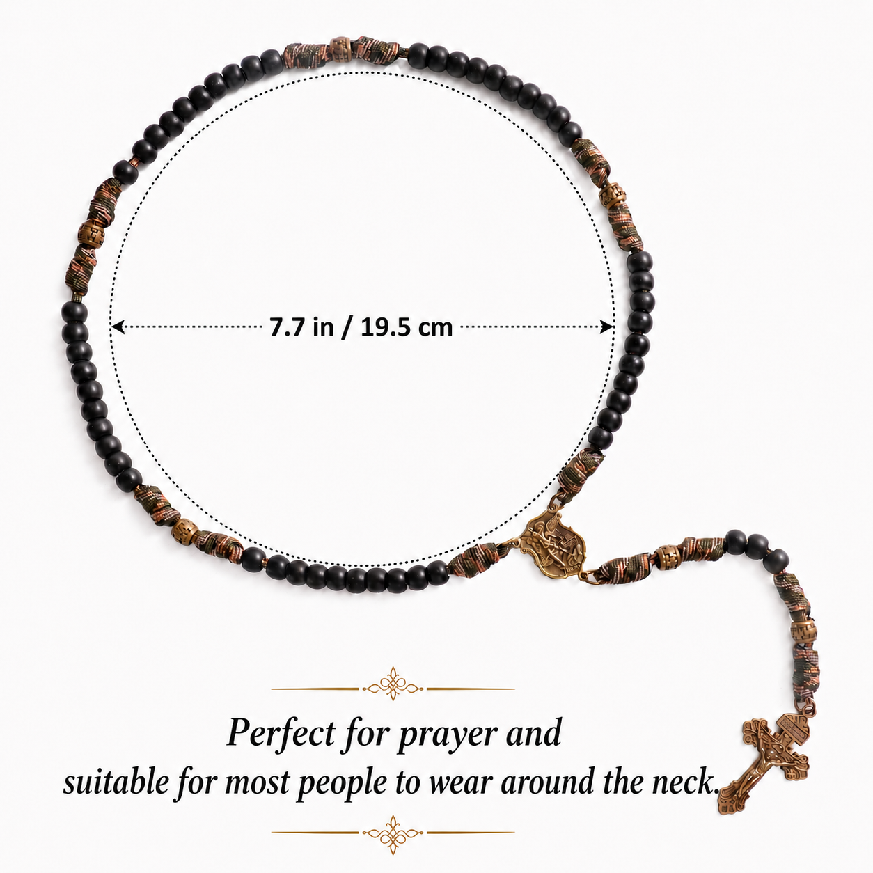 【Deal Today】St. Michael Combat Rosary Paracord Rosary – Faith & Valor Amen Artisan