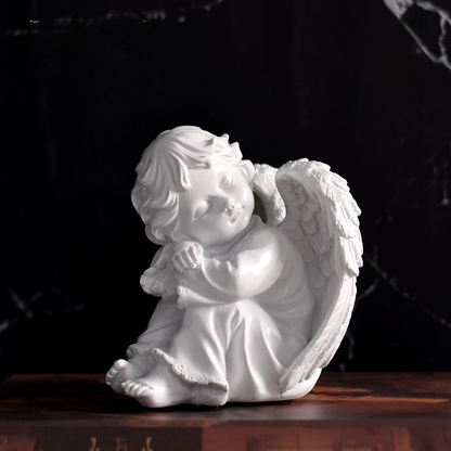 Vintage Fairy & Angel Sculpture | Whimsical Desktop Vignette, Miniature Enchantment