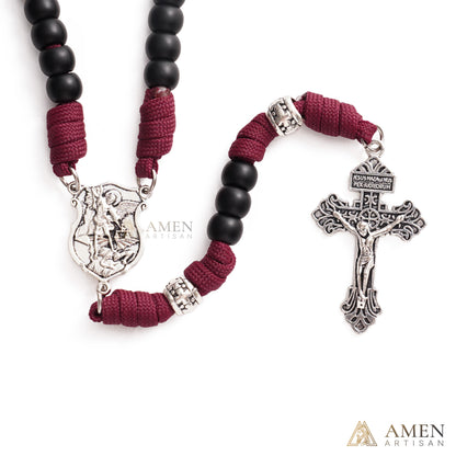 St. Michael Paracord Rosary with Jesus Crucifix - Protection & Strength
