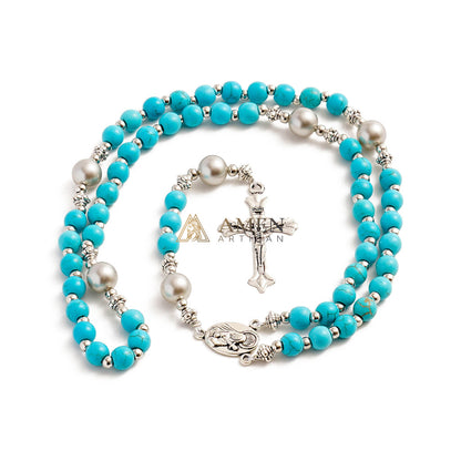 【Deal Today】Turquoise Rosary — Faith, Healing & Divine Protection