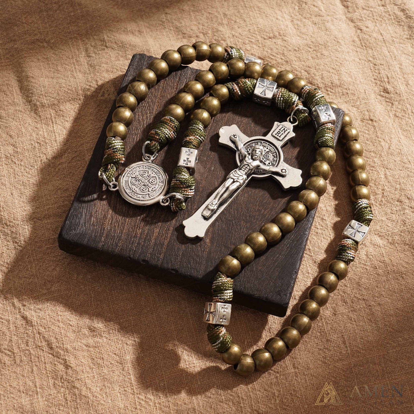 Heavy Brass Saint Benedict Rosary – Built for Strength & Weight (~5oz)