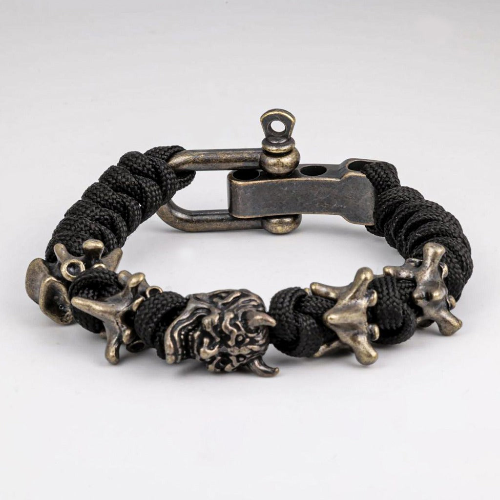 Skull Woven Paracord Bracelet Amen Artisan