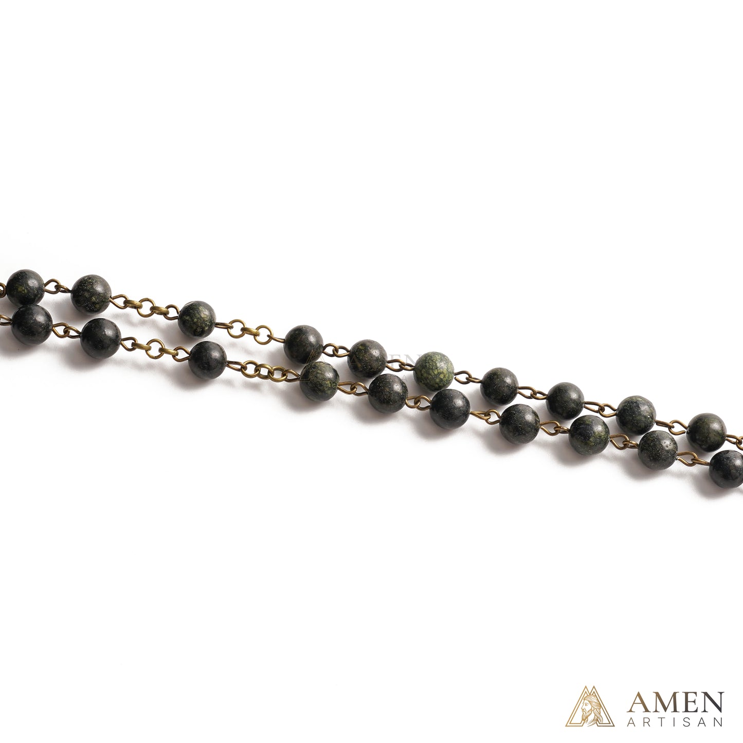 Nephrite Our Lady of Guadalupe Medal Rosary Amen Artisan