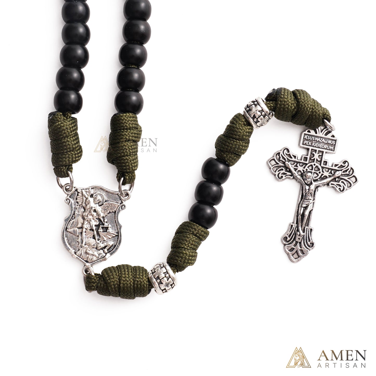 St. Michael the Archangel Tactical Paracord Rosary – Guardian of Courage Amen Artisan