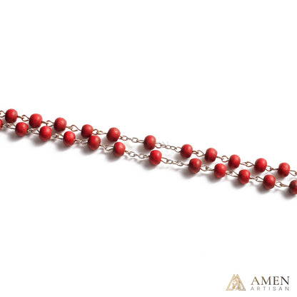 Aromatic Papal Wood Rosary — Scented Wooden Catholic Prayer Beads
