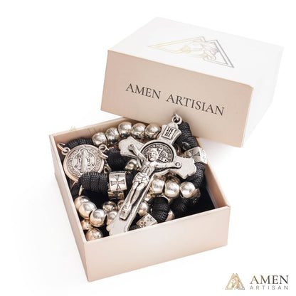 Heavy Brass Saint Benedict Rosary – Built for Strength & Weight (~5oz)
