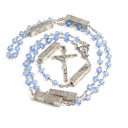 【DEAL TODAY】The Mysteries Rosary Engraved Mystery Bar Amen Artisan