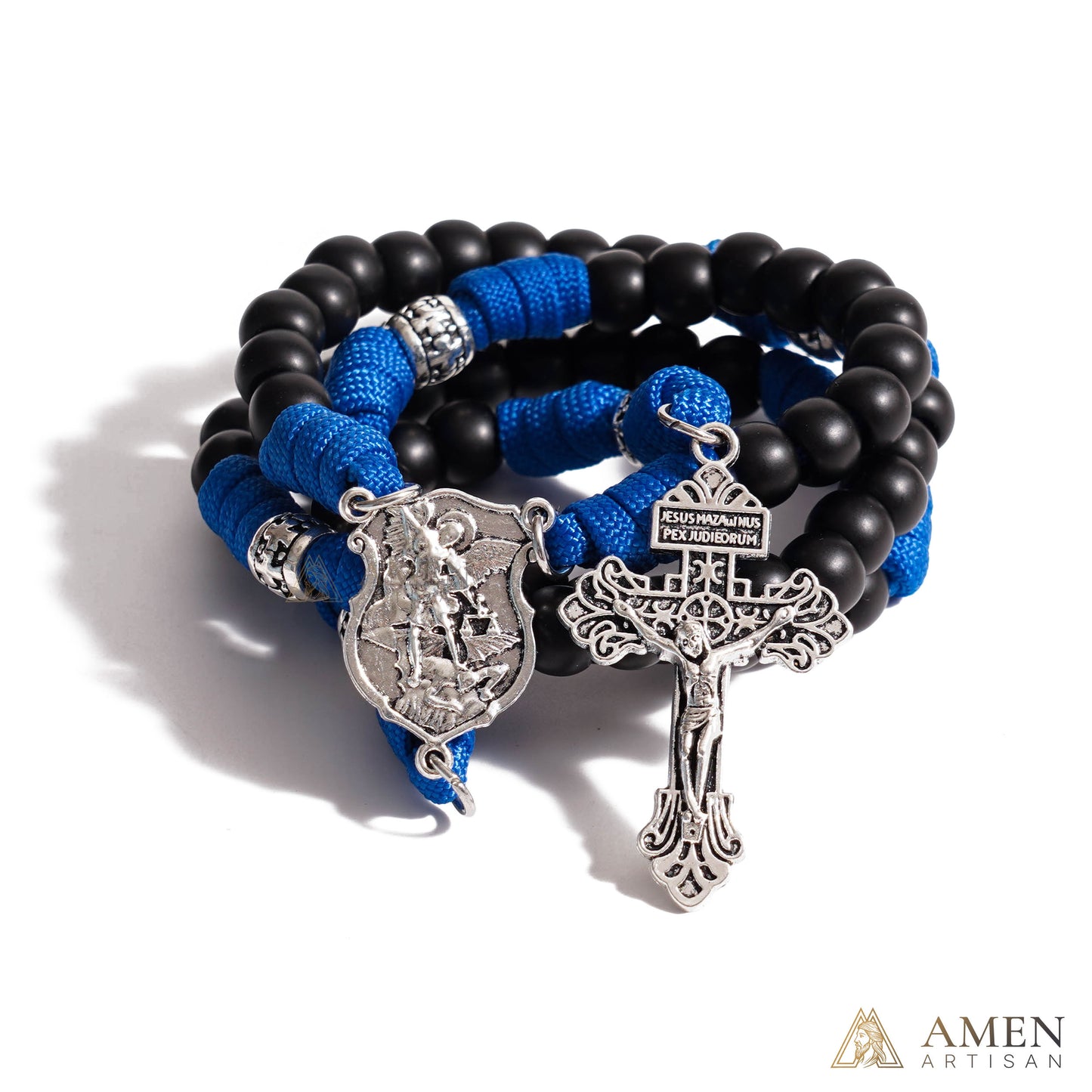 St. Michael Paracord Rosary with Jesus Crucifix - Protection & Strength