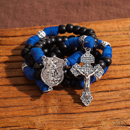 【Deal Today】St. Michael Paracord Rosary with Jesus Crucifix - Protection & Strength
