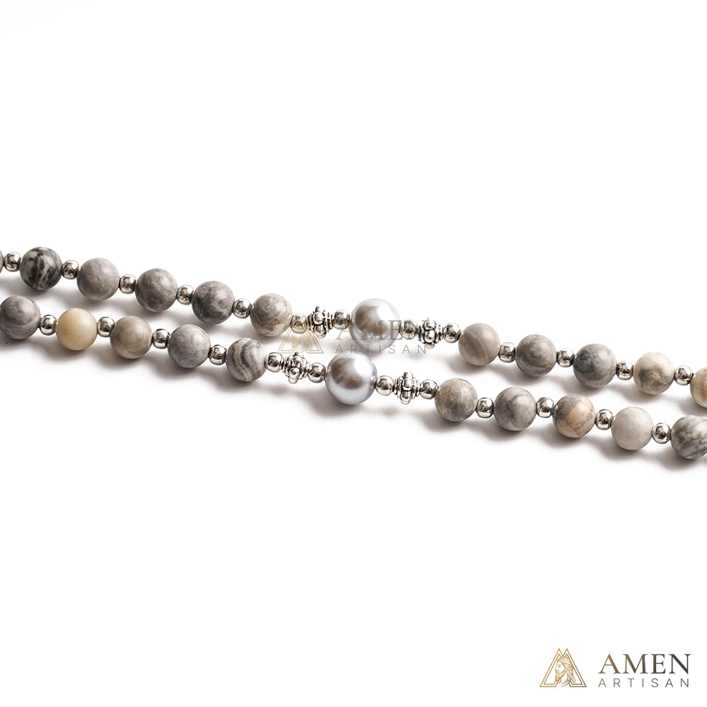 【Deal Today】Map Jasper Rosary