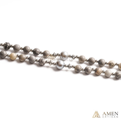 【Deal Today】Map Jasper Rosary