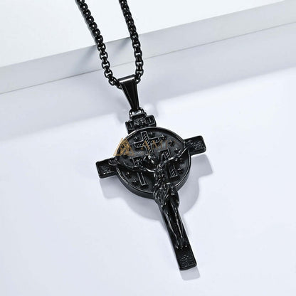Titanium Steel Crucifix Necklace Amen Artisan