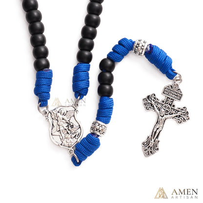 【Deal Today】St. Michael Paracord Rosary with Jesus Crucifix - Protection & Strength