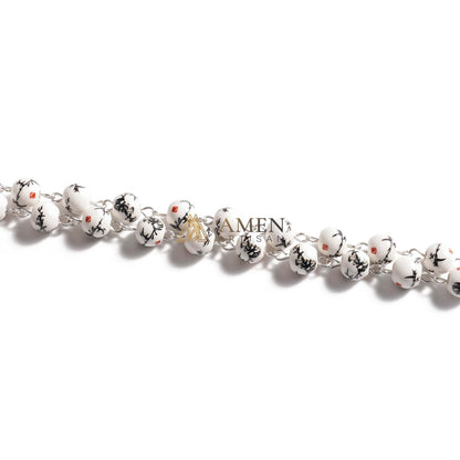 Ink Bamboo Ceramic Rosary Amen Artisan