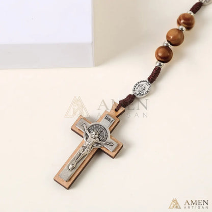 Nature Wood Rosary Amen Artisan