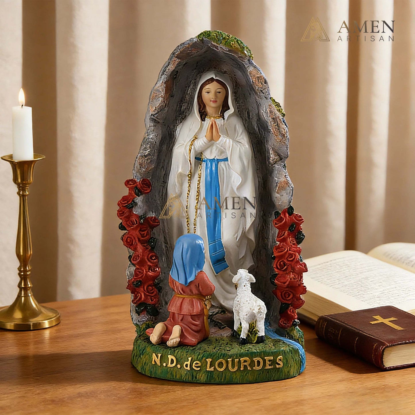 Our Lady of Lourdes Statue Amen Artisan