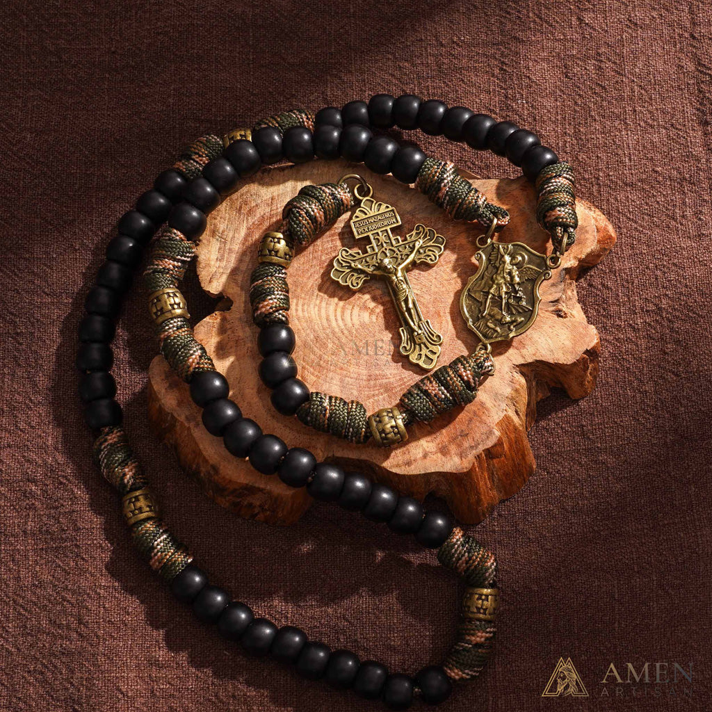 50% Off Today | St. Michael the Archangel Tactical Paracord Rosary | Amen Artisan