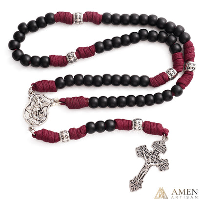 【Deal Today】St. Michael Paracord Rosary with Jesus Crucifix - Protection & Strength