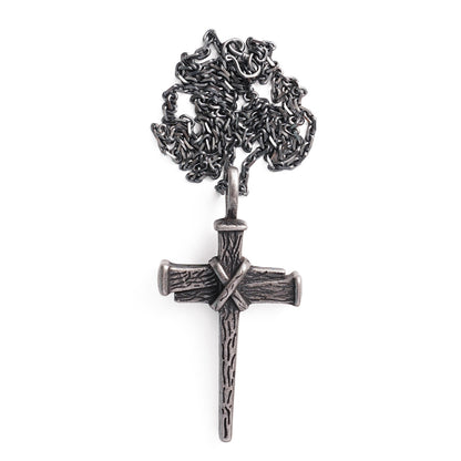 Heavy Dragon Bone Chain Cross Necklace - Resilience, Faith & Sacred Protection |  Amen Artisan