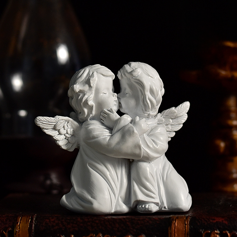 Vintage Fairy & Angel Sculpture | Whimsical Desktop Vignette, Miniature Enchantment