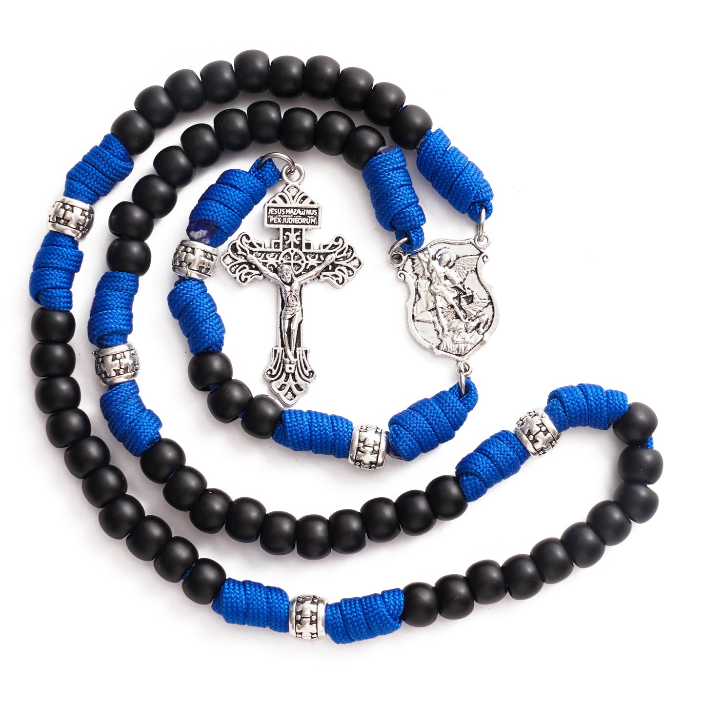 【Deal Today】St. Michael Paracord Rosary with Jesus Crucifix - Protection & Strength