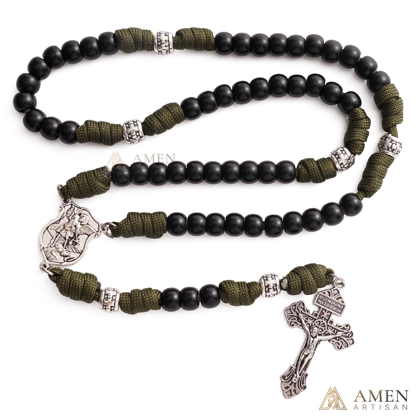 St. Michael the Archangel Tactical Paracord Rosary – Guardian of Courage Amen Artisan