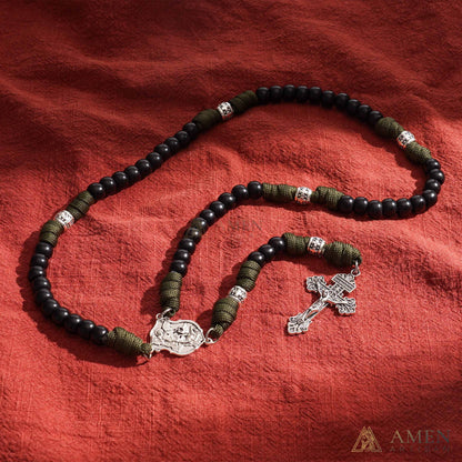 50% Off Today | St. Michael the Archangel Tactical Paracord Rosary | Amen Artisan