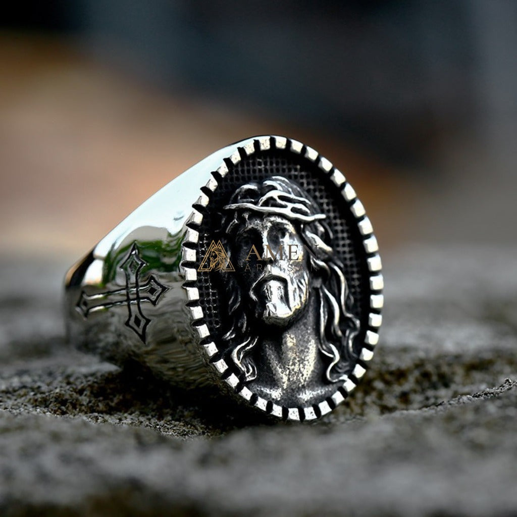 Jesus Sacred Icon Ring Amen Artisan