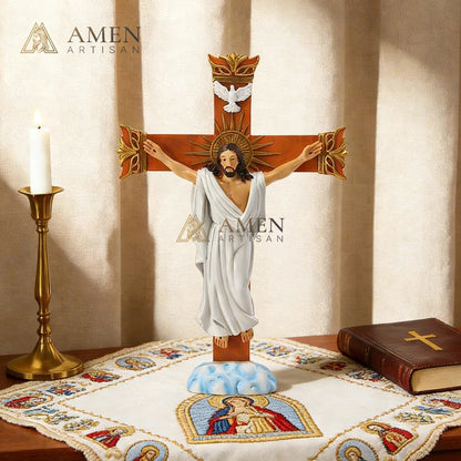Jesus Crucifixion Statue  Amen Artisan