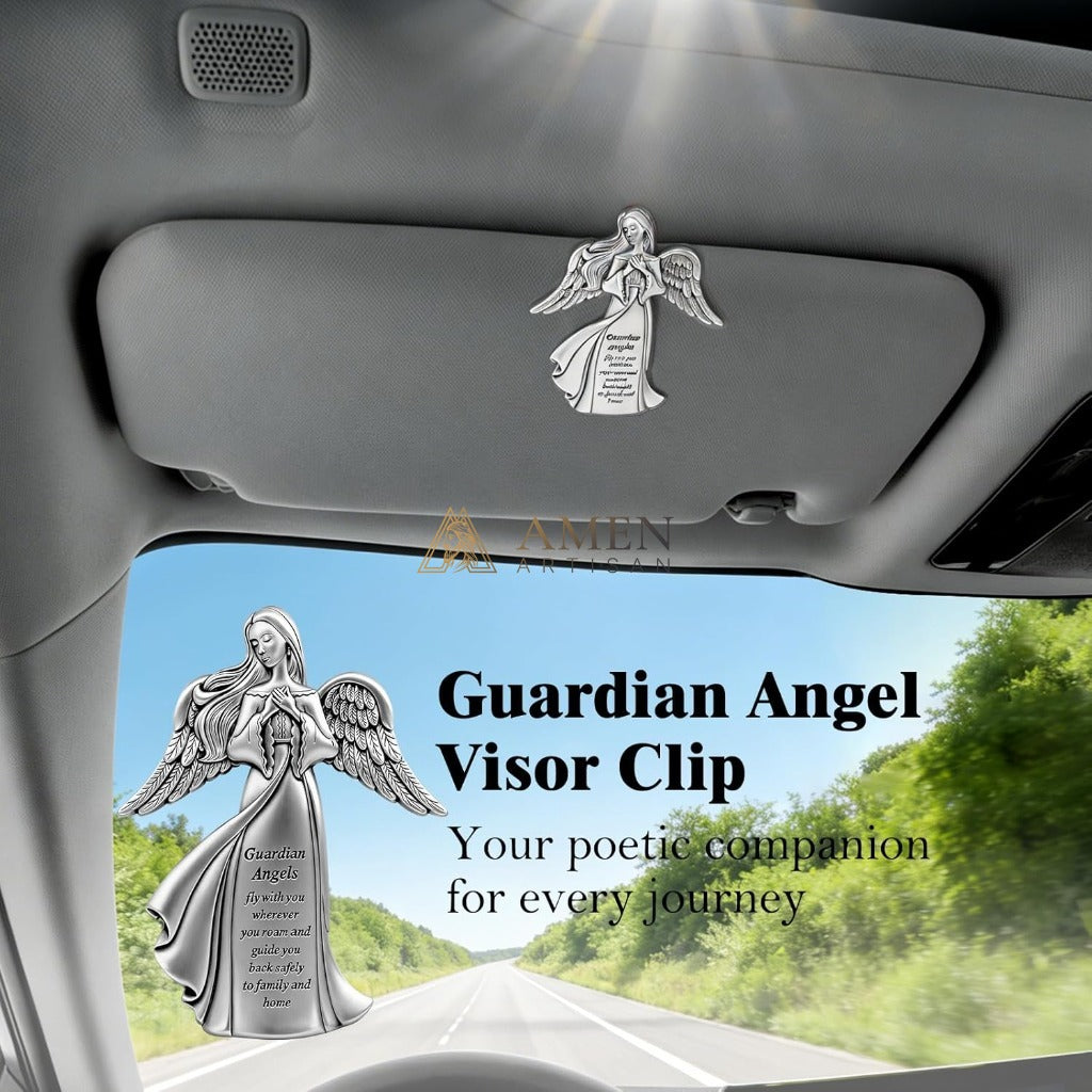 Guardian Angel Car Visor Clip Amen Artisan