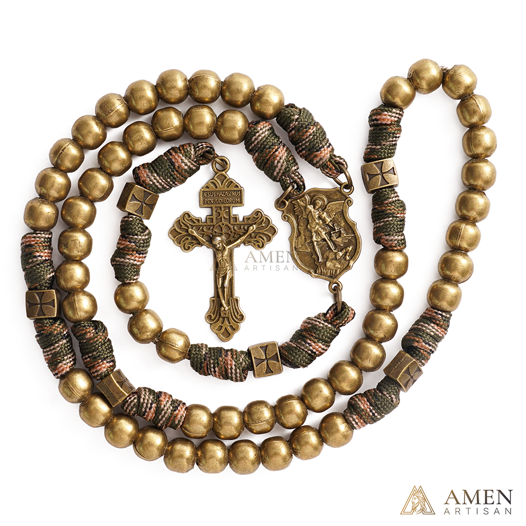 【Deal Today】St. Michael Paracord Rosary with Jesus Crucifix - Protection & Strength