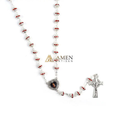 【DEAl TODAY】Crystal Rosary That Captures Light – Celtic Prayer Beads | Amen Artisan