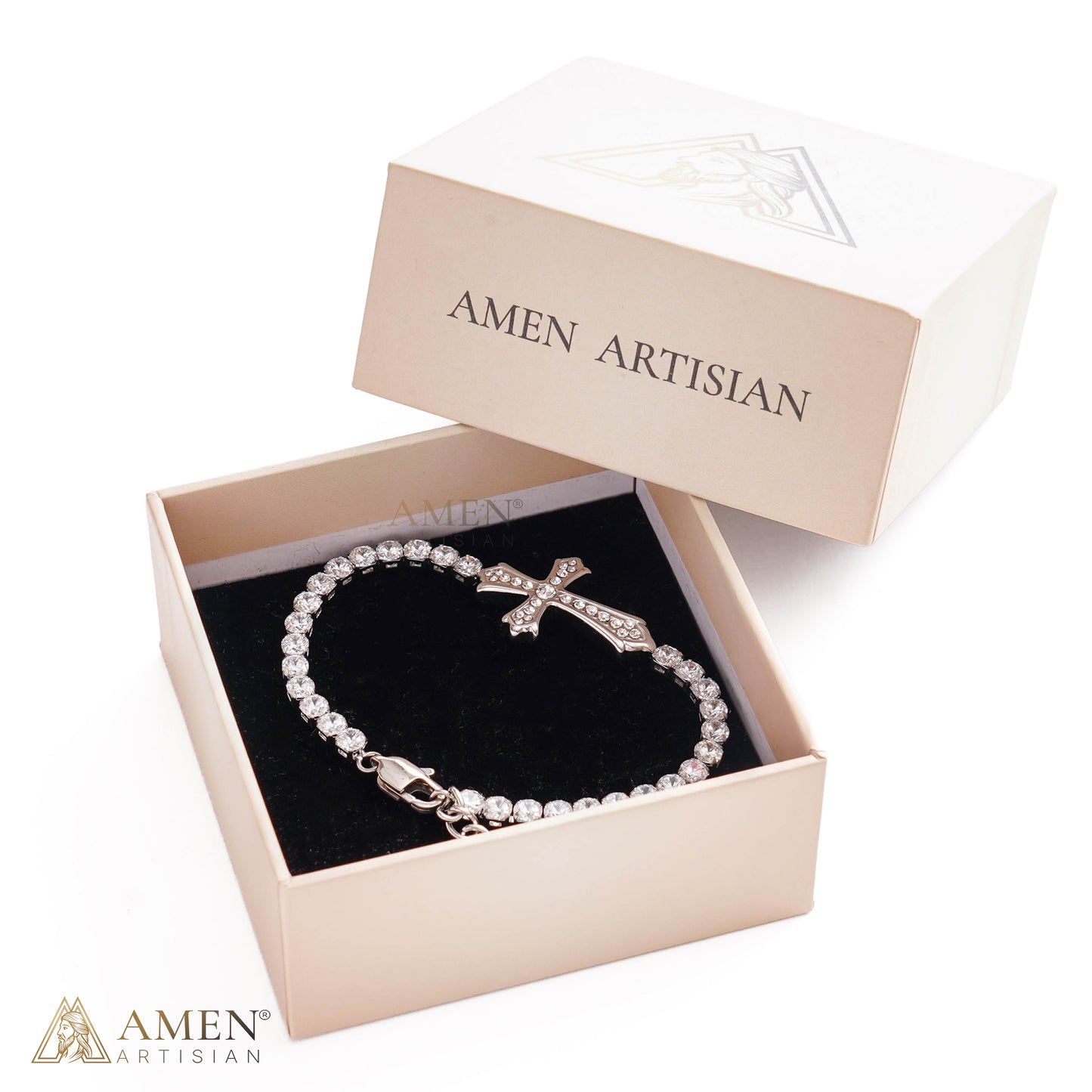 Faith Reminder Cross Bracelet with Adjustable Chain