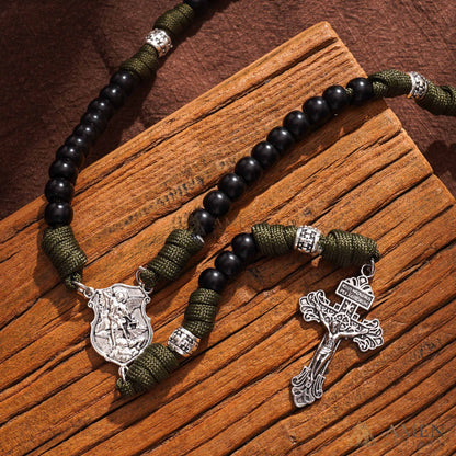 50% Off Today | St. Michael the Archangel Tactical Paracord Rosary | Amen Artisan