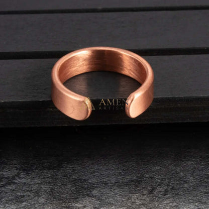 Copper Jesus Magnetic Ring Amen Artisan