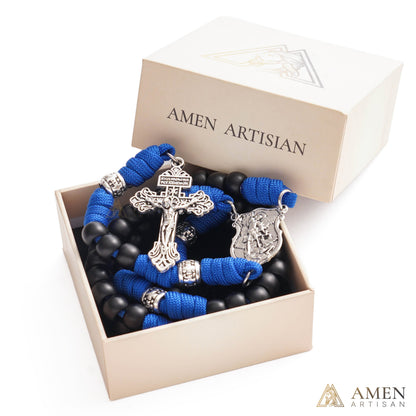 【Deal Today】St. Michael Paracord Rosary with Jesus Crucifix - Protection & Strength