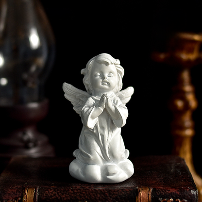 Vintage Fairy & Angel Sculpture | Whimsical Desktop Vignette, Miniature Enchantment