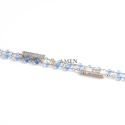 【DEAL TODAY】The Mysteries Rosary Engraved Mystery Bar Amen Artisan