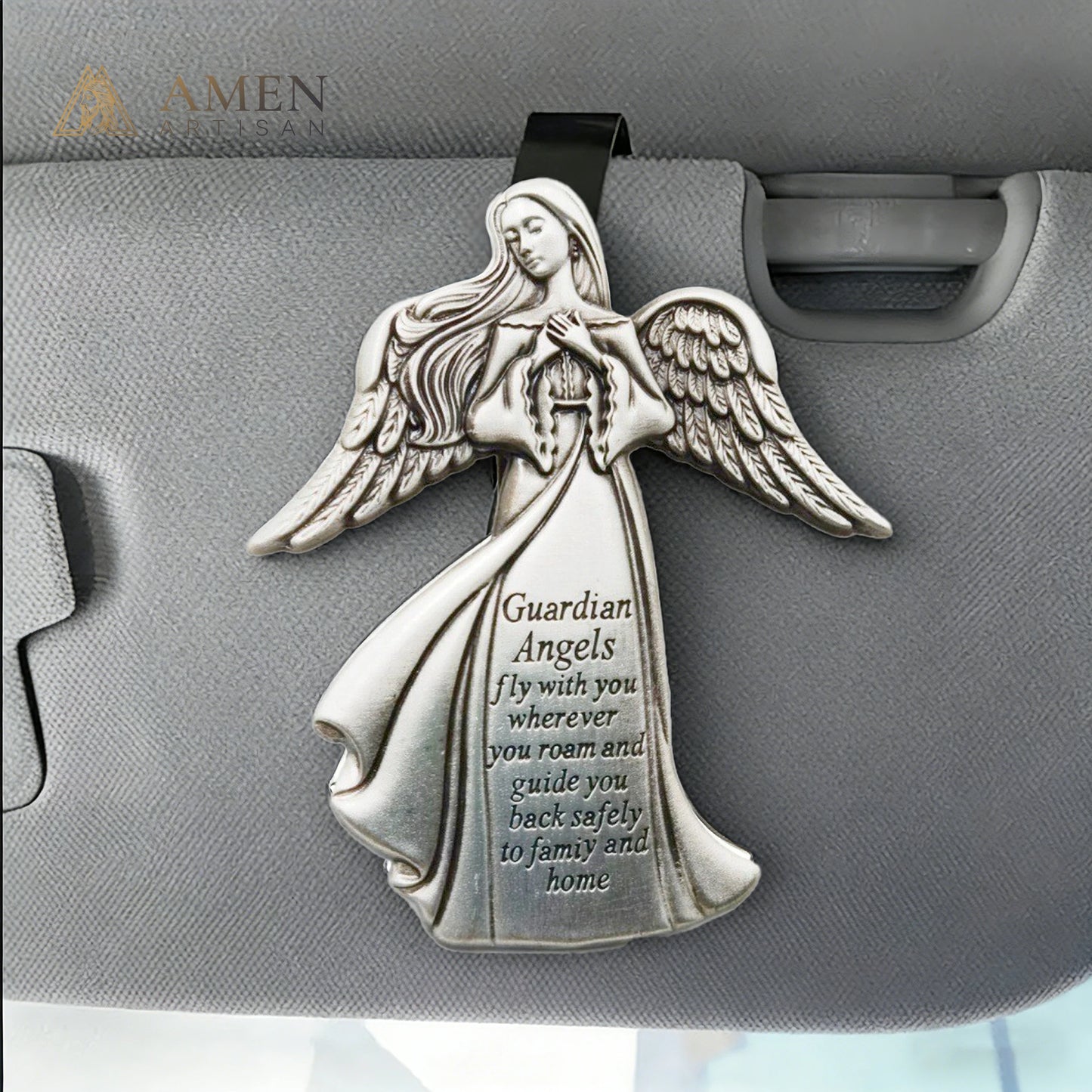 Guardian Angel Car Visor Clip Amen Artisan