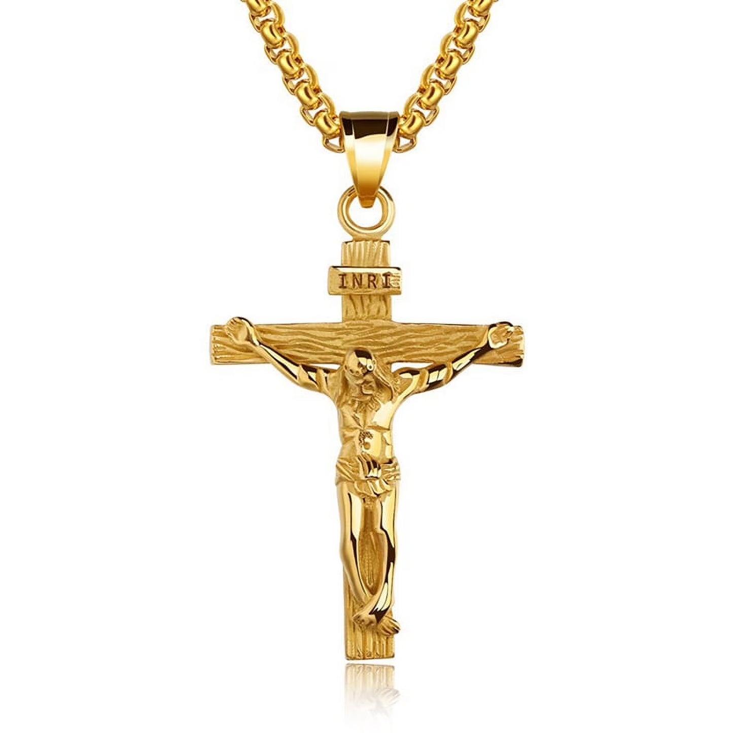 Vintage Crucifix Necklace Amen Artisan