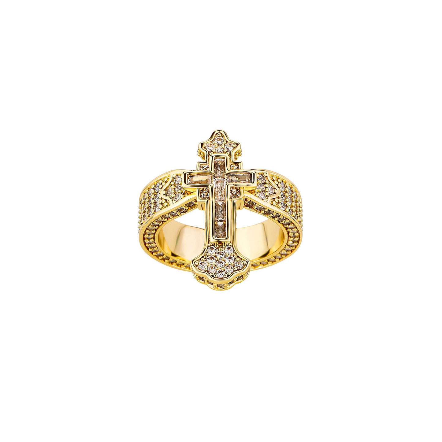 Amen Artisan Diamond Cross Christ Ring