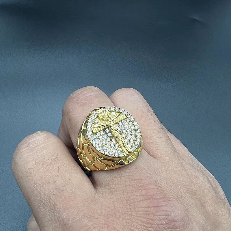 Amen Artisan Diamond Cross Christ Ring