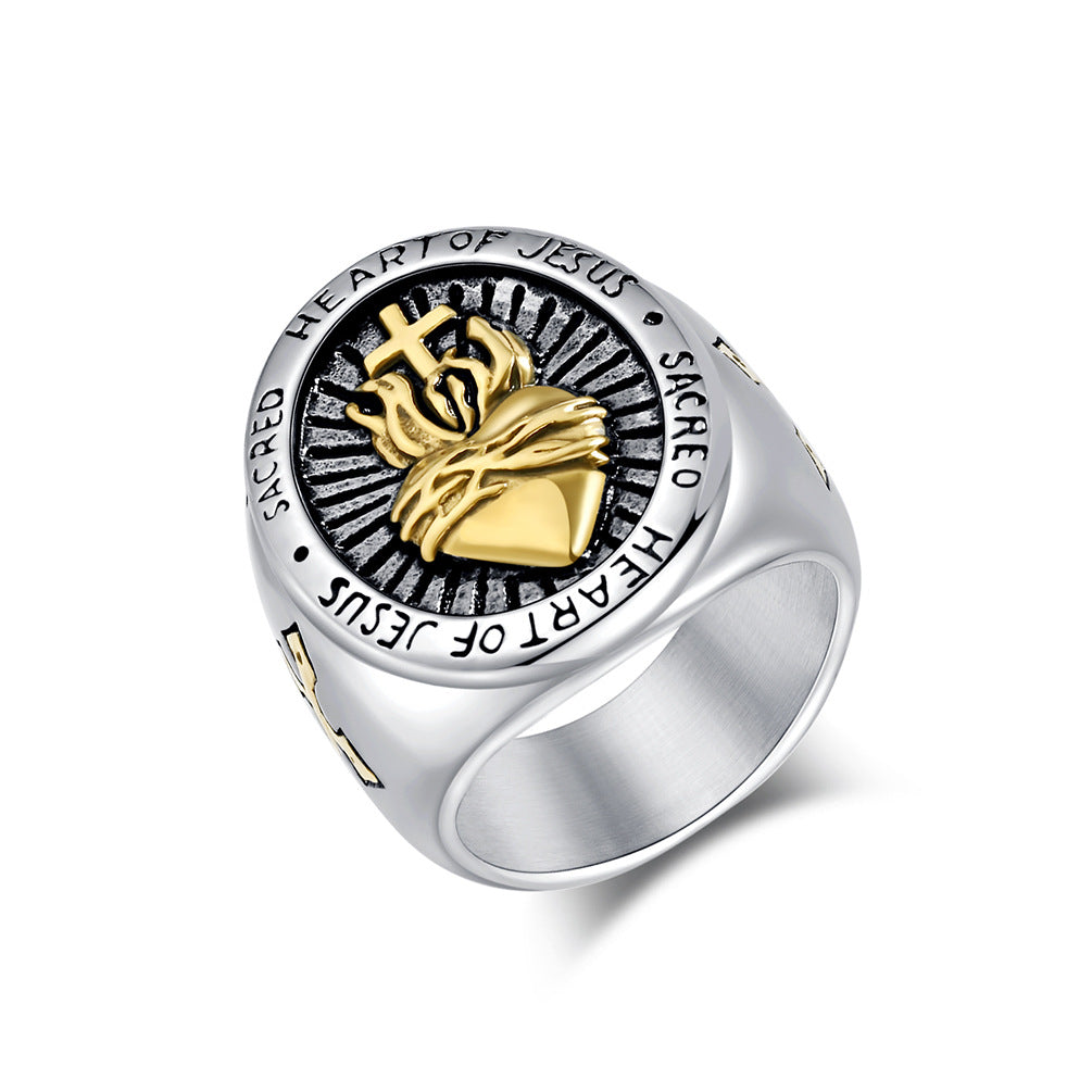 Scared Heart of Jesus Ring Amen Artisan