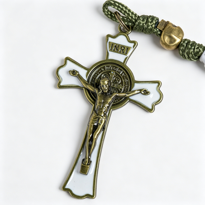 Military Green Skull Bead Rosary | Amen Artisan
