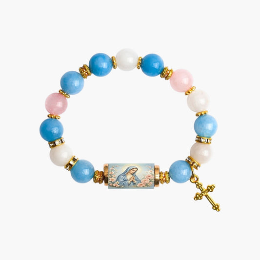 Sacred Grace Faith Bracelet Collection – Jesus & Blessed Mary Religious Bead Bracelets for Protection, Peace & Daily Wear