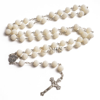 The "Lustrous Vine" Rosary – Unique Pearl Cluster Beads for Tactile Meditation – Sacred Devotional Keepsake