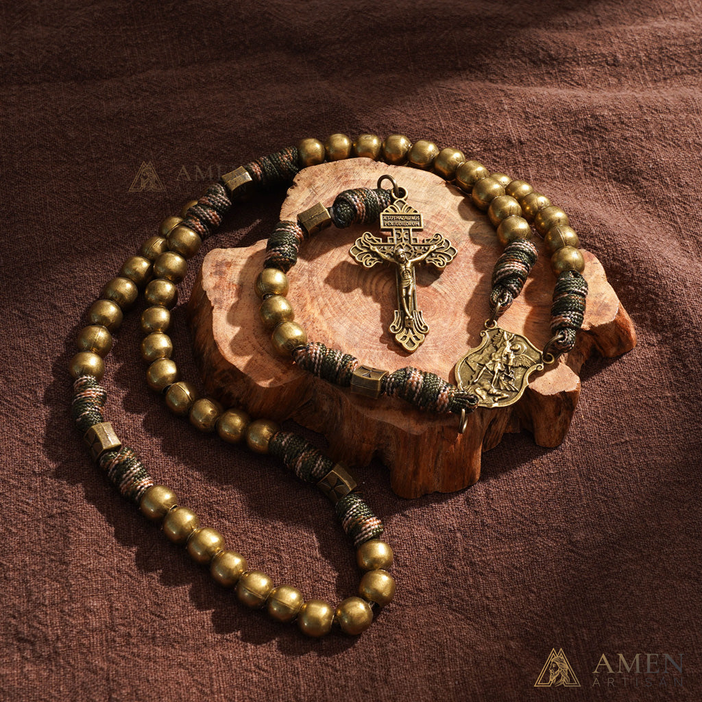 50% Off Today | St. Michael the Archangel Tactical Paracord Rosary | Amen Artisan