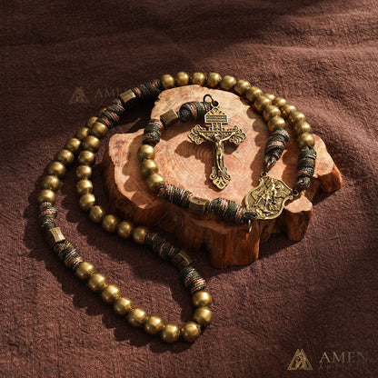 50% Off Today | St. Michael the Archangel Tactical Paracord Rosary | Amen Artisan