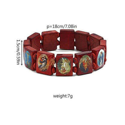 Holy Icon Wooden Plaque Bracelet Amen Artisan